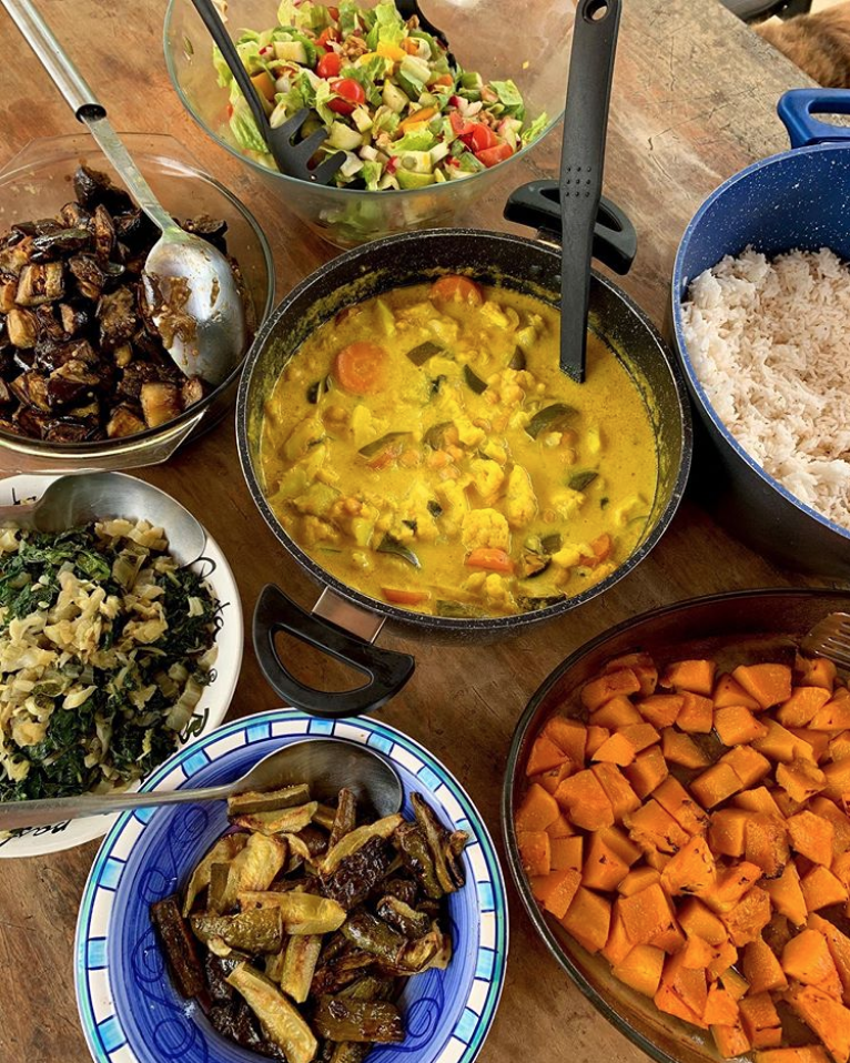 Community lunch at The Bio Organic Farm